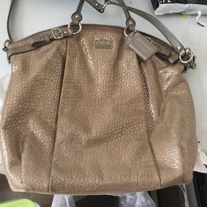 SOLD Coach vintage metallic Lidsey leather handbag, champagne
